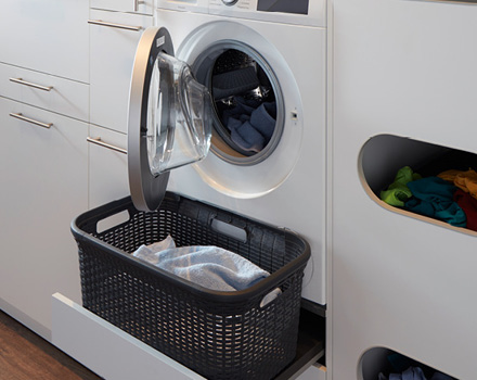 Hauswirtschaftsraum Waschmaschine Weiß